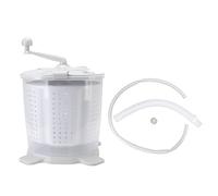 Cocoarm Lavatrice Manuale Portatile, Azionata a Manovella, 1200 Giri/min, Cestello Rimovibile, Piedini Stabili, Colore Grigio Nordico, ABS, Acciaio Inox, da Appoggio, Lavanderia per