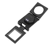 Cocoarm Lente Tascabile Pieghevole 30X, Lente d'Ingrandimento Ad Alto Ingrandimento con 2 Luci LED, Materiale in Lega di Zinco, Design Portatile, Copertura Protettiva, visibilità Migliorata per