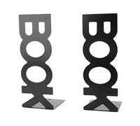 Cocoarm LIBRO Fermalibri in Metallo a Forma di Personaggi, Struttura in Ferro Massiccio, Design Antiscivolo, Perfetto per Decorare l'home Office e Organizzare Libri (Coppia nera nuova da 208 mm)