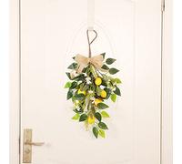 Cocoarm Limone Artificiale Swag Limone Goccia Appeso Parete Seta Tessuto Realistico Giallo 40×60cm con Luci per Casa Cucina Matrimonio Feste Decorazione (4)