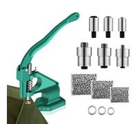 Cocoarm Macchina Manuale per Occhielli con 3 Fustelle (6/10/12 mm) e 1500 Occhielli argentati, Adatta per Tende, Cinture, Borse e Scarpe