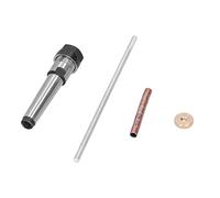Cocoarm Mandrino per Tornitura di Penne, Mandrino a Pinza in Acciaio Inossidabile con Codolo Conico Morse n. 2, Albero da 6 Mm, Bussola 7 X 8 Mm per Contropunta Girevole di Tornio, per
