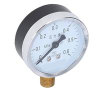 Cocoarm Manometro 1/4 NPT Cassa in Ferro Manometro Acqua Classe 2/5 Precisione Quadrante Trasparente per Acqua di Rubinetto Pressione Olio Idraulico in Prodotti Chimici Petroliferi Uso Domestico
