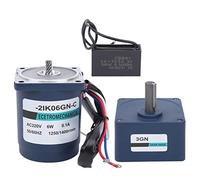 Cocoarm Micro Motoriduttore da 6 W, Motoriduttore CA in Acciaio Inossidabile AC200V 1250 1400 Giri/min, Riduttore di velocità Fisso con Rapporto 120, Facile Installazione per Apparecchiature di (180)