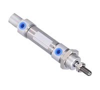 Cocoarm Mini Cilindro Pneumatico Cilindro Pneumatico in Acciaio Inossidabile Alesaggio 20 Mm M5 X 0,8 Alternativo con Stelo Pistone per Attrezzature di Trasporto Macchine Utensili per l'imballaggio