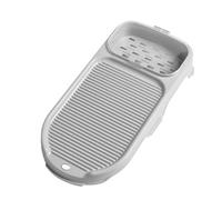 Cocoarm Mini Lavabiancheria Portatile con Portasapone per Lavare i Panni a Mano, Design Compatto 2 in 1 per Dormitorio e Bagno