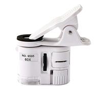 Cocoarm Mini Lente per Microscopio Portatile per Smartphone 60X, Microscopio a Clip per Telefono con Luce LED, Osservazione Chiara e Ravvicinata per Gioielli, Monete, Francobolli, Circuiti Stampati