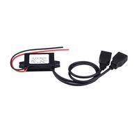 Cocoarm Modulo Adattatore Caricabatterie USB, Convertitore Doppio USB in Metallo ABS, 12 V A 5 V, Uscita 15 W 3 A per Ricarica Telefono Auto Moto