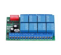 Cocoarm Modulo relè Modulo Interruttore relè a 8 Scheda di Controllo Seriale DC12V con 6 modalità Carico 10A 64 Dispositivi Paralleli per Automazione PLC Smart Home Agricoltura