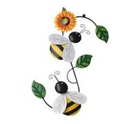 Cocoarm MOLTO MOLti Iron Appesa, Decorazioni da Parete da Parete in Metallo a Tema Ape Appeso a Api per il Giardino di Casa Leggero Facile da Appendere con Foro per un Gancio 1 PC (YELLOW)