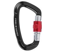 Cocoarm Moschettone, Design a Bloccaggio Automatico in Lega di Alluminio Ad Alta Resistenza con Tensione Sull’asse Longitudinale di 25 KN e Tensione Sull’asse Trasversale di 8 KN, per (BLACK)