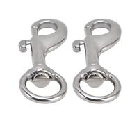 Cocoarm Moschettone Girevole in Acciaio Inossidabile 316, 87 Mm Marino | Base Girevole a 360°, Leva a Pollice Caricata a Molla, Apertura Massima 13 Mm, Diametro Interno 3/4 Pollici, Impermeabile,
