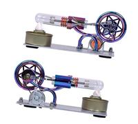Cocoarm Motore Stirling Ad Aria Calda, Motore Modello in Lega di Zinco con Lampadina a LED, Esperimento Scientifico con Lampada Ad Alcool 160x87x77mm per Studenti da Scrivania in Classe Insegnanti
