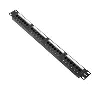Cocoarm Pannello Patch Adattatore di Rete LAN CAT6, Rack per Cavi di Rete in Metallo a 24 Porte, Trasmissione Ad Alta velocità, Gestione dei Cavi a Parete per Sala Server 'ufficio Domestico