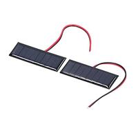 Cocoarm Pannello Solare Scheda Solare in Polisilicio 2 Pezzi 0,2 W 4 V 75x25 Mm con Cavo per Progetti Fai da Te Esperimenti Scientifici Carica Batteria Illuminazione Domestica Piccoli Sistemi Solari