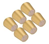 Cocoarm Paralume in Tessuto da 6 Pezzi per Lampadine E14 Paralume da Tavolo in Ferro e Tessuto 9,3 Cm Superiore 14,3 Cm Inferiore 13 Alto per Plafoniera Camera da Letto Soggiorno (Oro PX153)