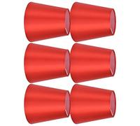 Cocoarm Paralume in Tessuto da 6 Pezzi per Lampadine E14 Paralume da Tavolo in Ferro e Tessuto 9,3 Cm Superiore 14,3 Cm Inferiore 13 Alto per Plafoniera Camera da Letto Soggiorno (Grande Rosso PX150)