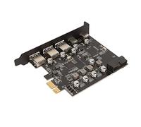 Cocoarm PCIE to USB Scheda di Espansione, 3 USB-A 2 -C 5Gbps | Chipset Fresco Logic 1100, compatibile PCIE X1 X4 X8 X16, connettore interno a 19 pin, Plug and Play per MacOS
