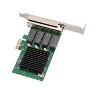 Cocoarm Pcie X4 Quad Port Gigabit Network Card, 4x1G Rj45 | Chipset Rtl8111h, dissipatore di calore raffreddato, porte schermate placcate in oro, aggiornamento desktop plug and play