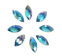 Cocoarm Perline Acriliche con Retro Piatto a Forma di Occhio di Cavallo, 500 Pezzi per Accessori di Abbigliamento e Decorazioni per il Telefono (blu scuro)