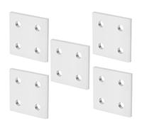 Cocoarm Piastra di Collegamento Verticale a 4 Fori Piastra di Collegamento in Alluminio 5 Pezzi Argento Anodizzato 2040 6060 8080 per Estensione Lineare del Profilo di Estrusione di Alluminio e (2040)