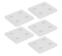 Cocoarm Piastra di Collegamento Verticale a 4 Fori Piastra di Giunzione in Alluminio 5 Pezzi Alluminio Anodizzato 2040 6060 8080 per Estensione Lineare del Profilo Estruso in e Connessione