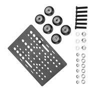 Cocoarm Piastra di Gantry in Alluminio V, Schema di Costruzione di Stampante 3D Premium 3D Generale Black Polly V Tipo Linear Plate con Kit di Accessori, Facile Installazione, Gruppo Rapido,