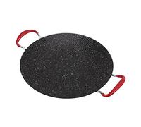 Cocoarm Piastra per Barbecue Coreana per Barbecue, Piastra Antiaderente per, in Ferro e Pietra Medica, Rotonda, con Manico Antiscottatura, per Fornello a Gas in Ceramica, da Campeggio (30 cm)