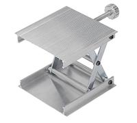 Cocoarm Piattaforma di Sollevamento Manuale Altezza del Supporto di Sollevamento Regolabile 26-90 Mm per Attrezzature Laboratorio con Base in Lega di Alluminio Carico Massimo 30 Kg (SILVER)