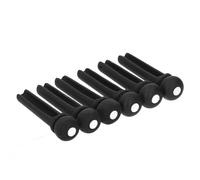 Cocoarm Pins a Ponte Ebano Acustico Set di 6, Arredamento Lucido e Semplice Distanza per Chitarra Classica, Folk, Ukulele, Materiale Dell'ego