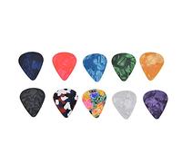 Cocoarm Plettri per Chitarra, 10 Pezzi, Plettri per Basso in Plastica con Scatola in Metallo, Modello retrò Colorato con Stella Cosmica, per Chitarra Acustica Banjo Ukulele Principianti Uomini Donne
