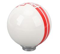 Cocoarm Pomello del per Auto da a 6 velocità Pomello del a Sfera Rotonda in Metallo e Resina con 3 Adattatori Modello di Trasparente per Veicoli Manuali per Dal 1967 Al 2018 (Bianco Rosso)