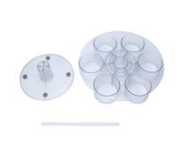 Cocoarm Portabicchieri Girevole, Scaffale Portaoggetti in Plastica con Design Antiscivolo, Organizer a 360 Gradi per un Facile Accesso Alle Bottiglie D'acqua, Ideale per e Ufficio