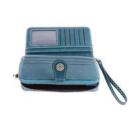 Cocoarm Portafoglio da Donna di Grande capacità con Tracolla, Portafoglio da Donna in Pelle PU Porta Carte di Credito a Tre ante con Cerniera, Ampio Spazio per Carte, Contanti, Monete e Telefono per