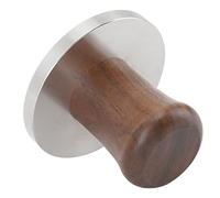 Cocoarm Pressa per caffè con Manico in Legno Pressa per Polvere di caffè in Acciaio Inossidabile con Base Piatta Staccabile Manico in Noce per Home Office Coffee Shop Brewing (58MM)