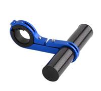 Cocoarm Prolunga per Manubrio da Bici, Fibra di Carbonio Leggera e Lega di Alluminio, Perfetta per il Supporto del Telefono e l'installazione della Lampada per Biciclette (Morsetto singolo blu)