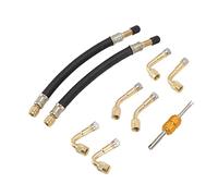 Cocoarm Prolunghe per Stelo Valvola per Pneumatici 180mm 45 90 Adattatori Angolati da 135 Gradi con Kit di Estensione Stelo Valvola in Metallo per Auto Camion Rimorchio