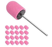 Cocoarm Punta Trapano per Levigatura delle Unghie, Testa per Lima per Unghie con Carta Vetrata Fine, Strumento di Lucidatura Efficiente per Manicure e Pedicure (PINK)