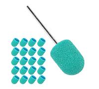 Cocoarm Punta Trapano per Levigatura delle Unghie, Testa per Lima per Unghie con Carta Vetrata Fine, Strumento di Lucidatura Efficiente per Manicure e Pedicure (GREEN)