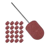 Cocoarm Punta Trapano per Levigatura delle Unghie, Testa per Lima per Unghie con Carta Vetrata Fine, Strumento di Lucidatura Efficiente per Manicure e Pedicure (BROWN)