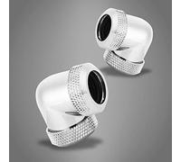 Cocoarm Raccordo per Raffreddamento Ad Acqua, Connettore a Gomito a 90 Gradi in Ottone Placcato per di Raffreddamento a Liquido PETG con Diametro Esterno di 16 Mm, Ideale per PC Personalizzati