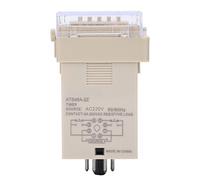 Cocoarm Relè Temporizzato con Display Digitale a LED Relè Ritardato Regolabile in Plastica AC380V da 0,01 S a 99 Ore 99 M 2 Uscite di Contatto Pausa di Ripristino per Sistemi di Controllo di (AC220V)