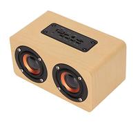 Cocoarm Retro Speaker Wireless Bluetooth, Subwoofer MDF con Microfono | Gamma di frequenza 90Hz-20KHz, venatura del legno classica, trasmissione stabile fino a 10 m, chiamata in vivavoce,