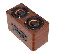 Cocoarm Retro Speaker Wireless Bluetooth, Subwoofer MDF con Microfono | Gamma di frequenza 90Hz-20KHz, venatura del legno classica, trasmissione stabile fino a 10 m, chiamata in vivavoce,