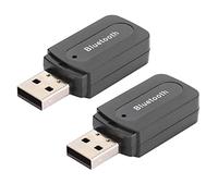 Cocoarm Ricevitore USB, Adattatore USB Bluetooth 4.0 con Uscita Stereo AUX, Riproduzione Musicale a Mani Libere Plug and Play, Portata da 5 a 10 M per Altoparlanti di Casa Auto