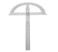 Cocoarm Righello Goniometro in Acciaio Inossidabile, Misuratore di Angolo da 0-180 Gradi con Dado di Bloccaggio per Misurare Facilmente Righello da 15 Cm e Goniometro Strumento 2 in 1 (150 * 200 mm)