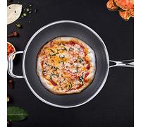 Cocoarm Riscaldamento Efficiente, Padella Antiaderente in Acciaio Inossidabile, Pentola a Induzione di Alta qualità da 32 Cm per Fornelli a Gas, con Materiale Resistente all'usura