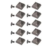 Cocoarm Rivetti a Vite Quadrati Borchie a Piramide in Lega di Zinco 20 Pezzi 15mm con Viti per Cinture in Pelle Borse Scarpe Abbigliamento Collari per Animali Domestici Stile Punk Riparazione e (GRAY)