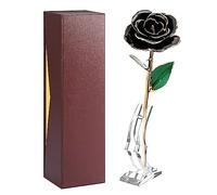 Cocoarm Rosa per Sempre in Oro 24K, Lavorazione Unica con Stelo Lungo, Rosa Infinita, Decorazione Floreale per Sempre con Supporto, Regali di San, Regali di Rose per le Donne, Mamme, Confezione