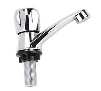 Cocoarm Rubinetto Ad Acqua Fredda Singolo in Plastica ABS per Lavabo da Bagno o con Leva a 1/4 di Giro e Connessione Filettata G1/2 (Diamond G1/2)